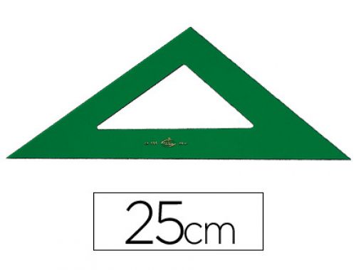 Esquadro plastico especial 25 cm verde transparente , Faber castell , 2873 , 8414790236730